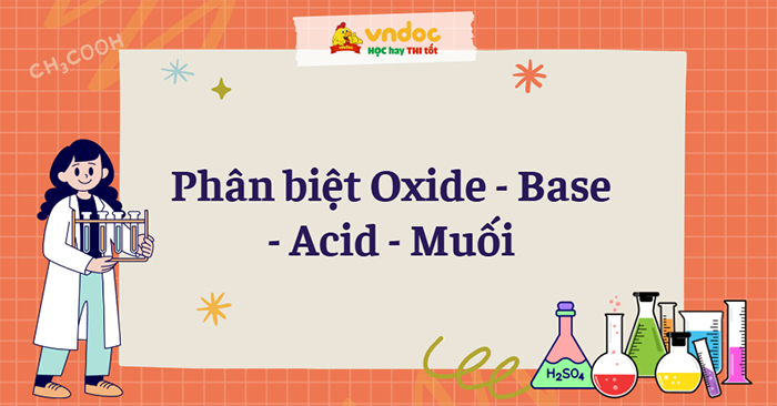 Phân biệt Oxide - Base - Acid - Muối