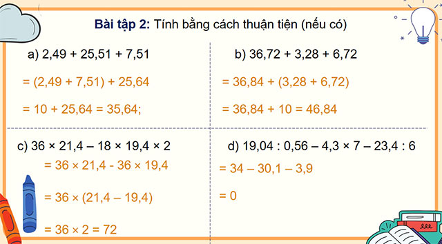 PowerPoint dạy thêm Toán 5 Ôn tập các phép tính với số thập phân