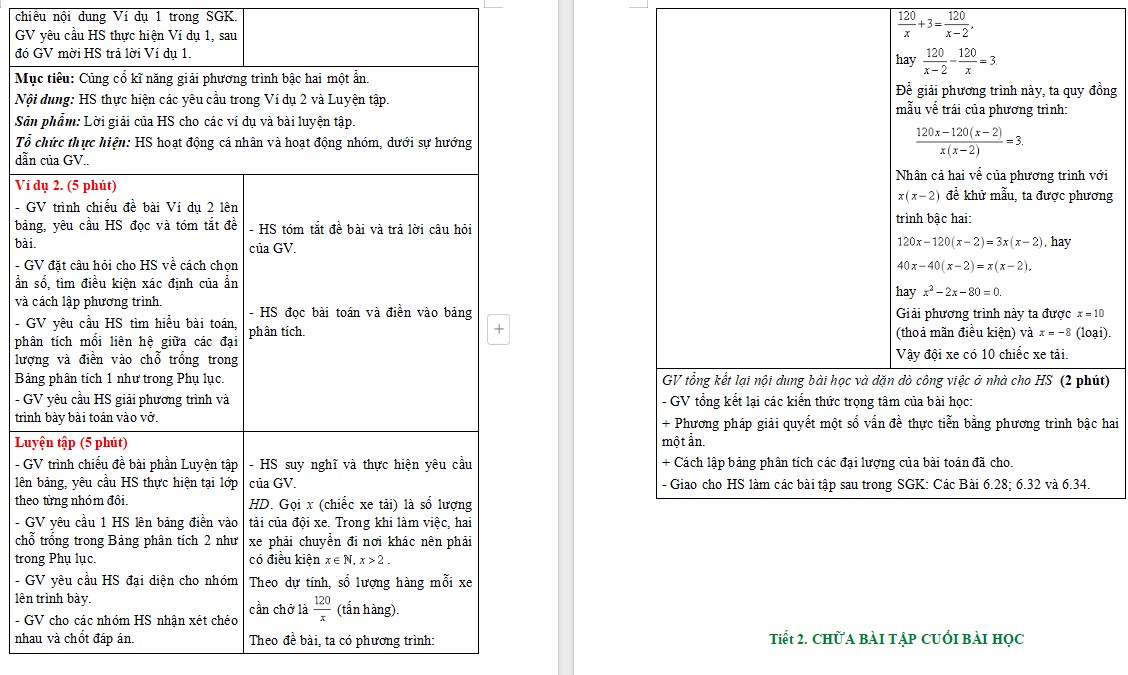 Giáo án Toán 9 KNTT Bài 21
