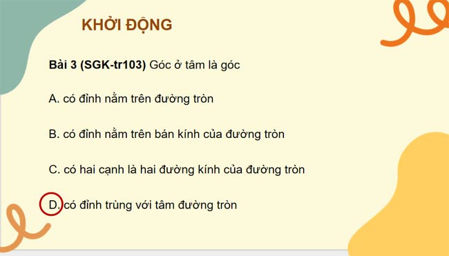Bài tập cuối chương 5 Toán 9