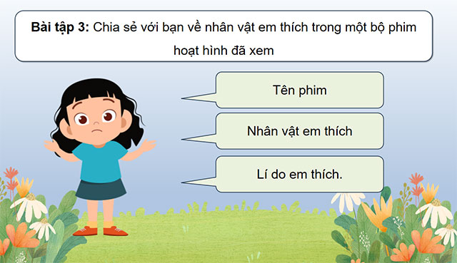 PowerPoint Tiếng Việt 5 Viết: Đoạn văn giới thiệu nhân vật trong phim hoạt hình