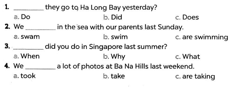 Sách bài tập tiếng Anh lớp 5 unit 11 Global success