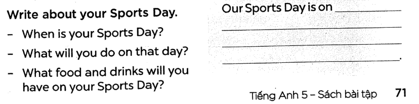 Sách bài tập tiếng Anh lớp 5 unit 13 Global success