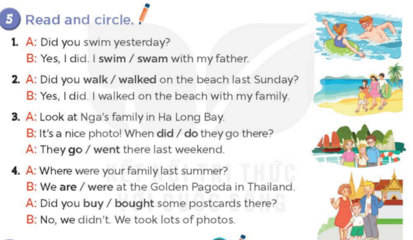 Tiếng Anh lớp 5 Unit 11 lesson 1 trang 6, 7 Global Success