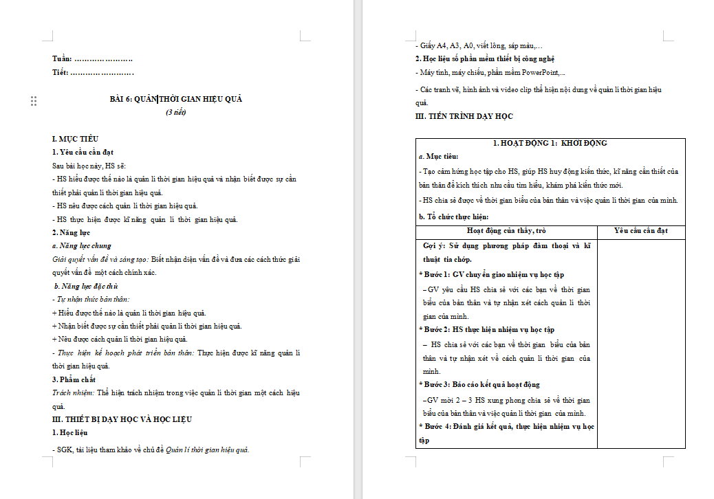 PowerPoint GDCD 9 Bài 6 Quản lí thời gian hiệu quả