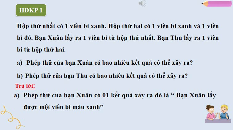 Giáo án Toán 9 Bài 1: Không gian mẫu và biến cố