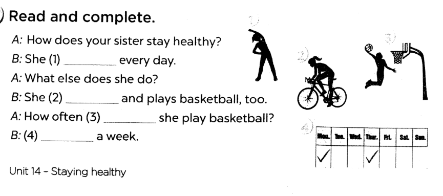 Sách bài tập tiếng Anh lớp 5 unit 14 Global success