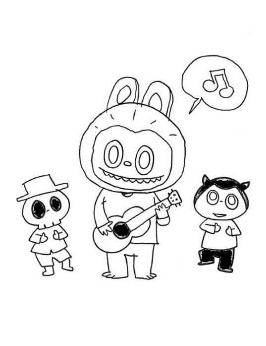 Bộ tranh tô màu Labubu