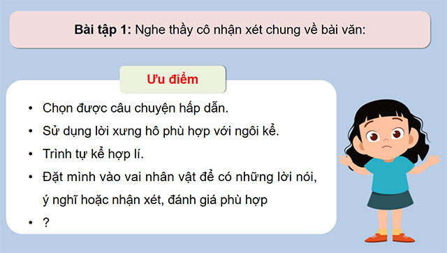 PowerPoint Tiếng Việt 5 Trả bài văn kể chuyện sáng tạo (Bài viết số 3)