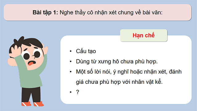 PowerPoint Tiếng Việt 5 Trả bài văn kể chuyện sáng tạo (Bài viết số 3)