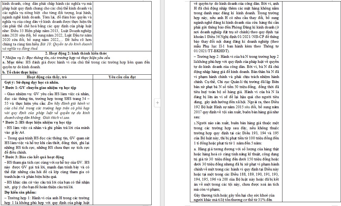 Giáo án GDCD 9 KNTT Bài 10