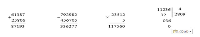 Đáp án đề thi học kì 1 môn Toán 4