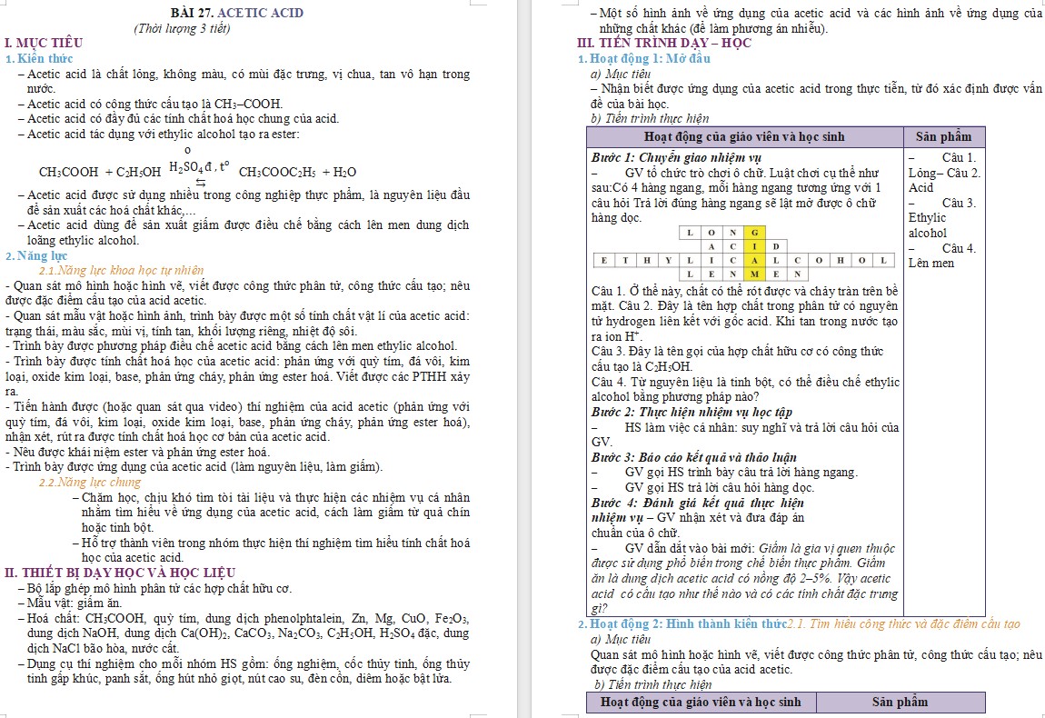 Giáo án KHTN 9 KNTT Bài 27