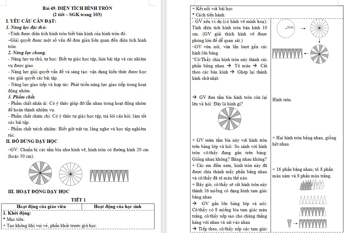 Giáo án Toán 5 CTST Bài 49