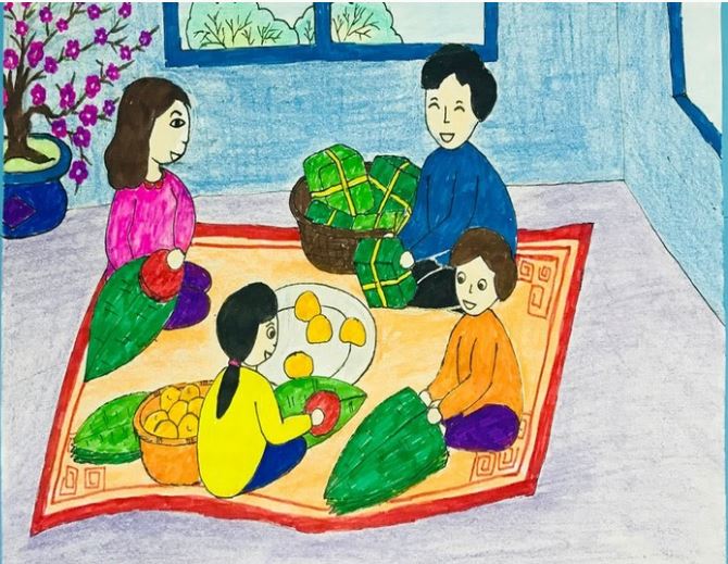 Tranh về chủ đề Ngày Tết