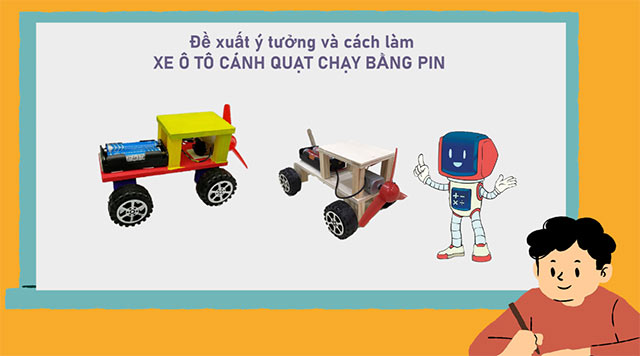 PowerPoint STEM Xe ô tô cánh quạt chạy bằng pin