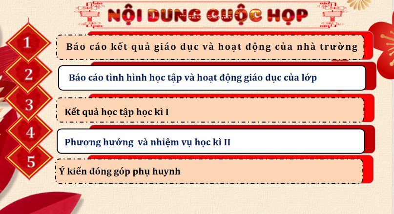 PowerPoint họp phụ huynh cuối kì 1