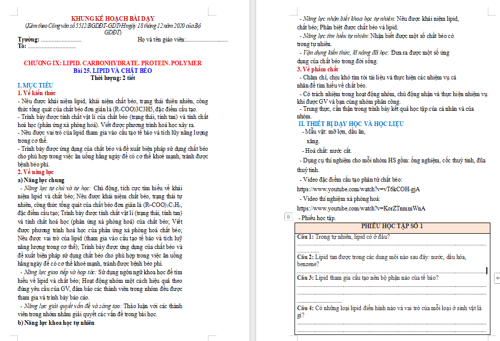 Giáo án Hóa học 9 Bài 25: Acetic acid