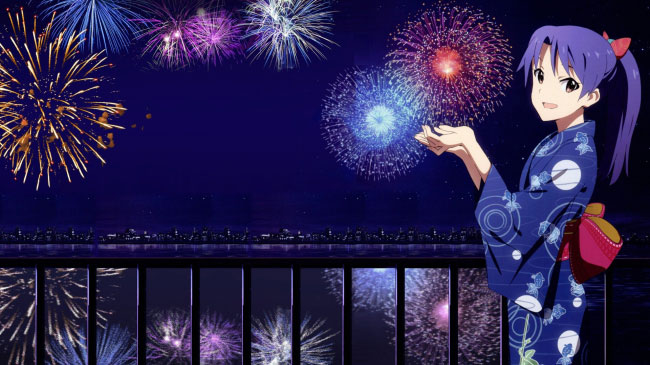 Pháo hoa Tết - Hình nền Tết 2025