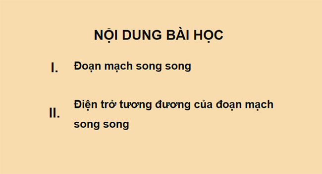 Giáo án Vật lí 9 Bài 9: Đoạn mạch song song