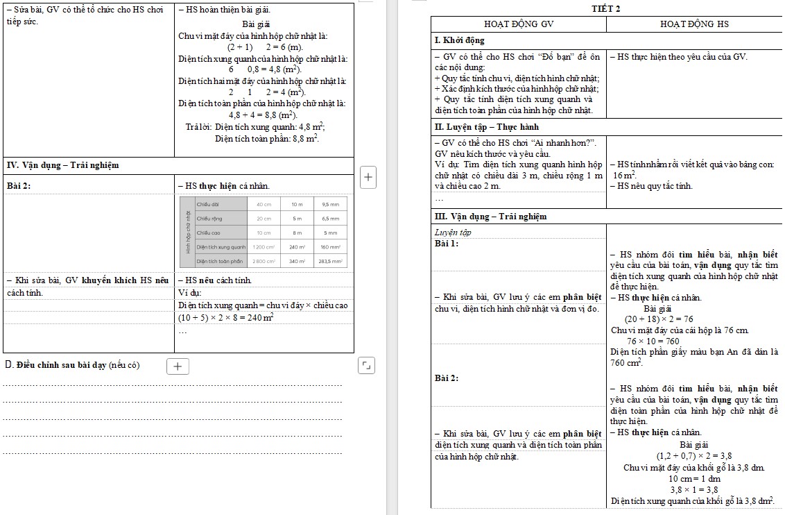 Giáo án Toán 5 CTST Bài 65