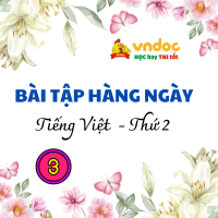 Bài tập hàng ngày Tiếng Việt lớp 3 Cánh Diều Tuần 22 Thứ 2