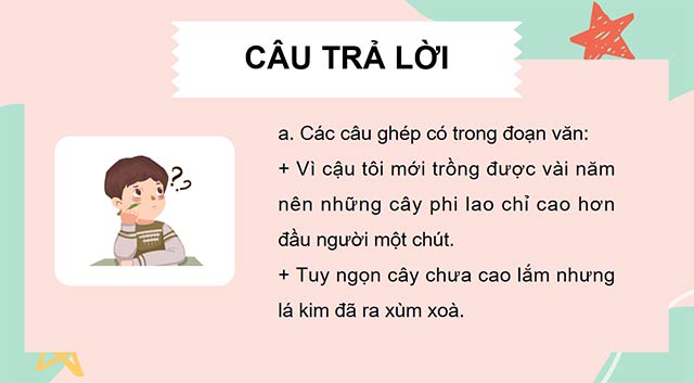 PowerPoint Tiếng Việt 5 Luyện tập về cách nối các vế trong câu ghép trang 28