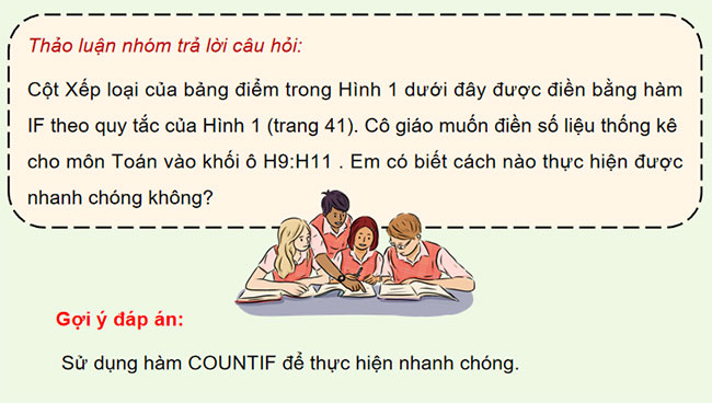Giáo án Tin học 9 Bài 4 Một số hàm thống kê có điều kiện
