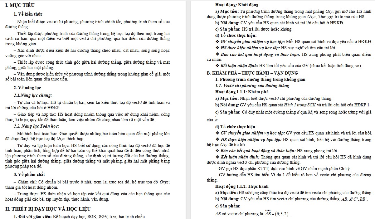 Giáo án Bài 2 Chương 5 Toán 12 Chân trời sáng tạo