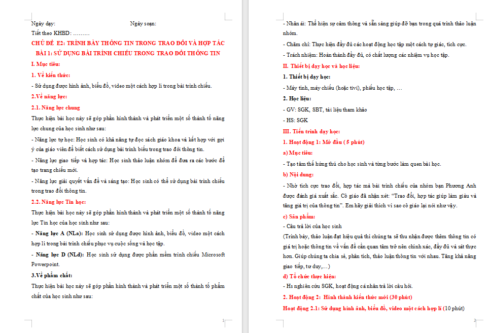 PowerPoint Tin học 9 Chủ đề E2 Bài 1