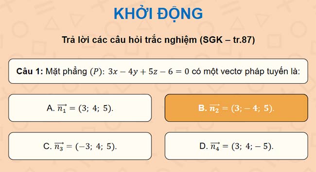 Bài tập cuối chương 5 Toán 12 Cánh diều