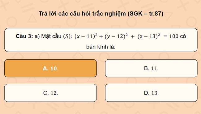 Bài tập cuối chương 5 Toán 12 Cánh diều