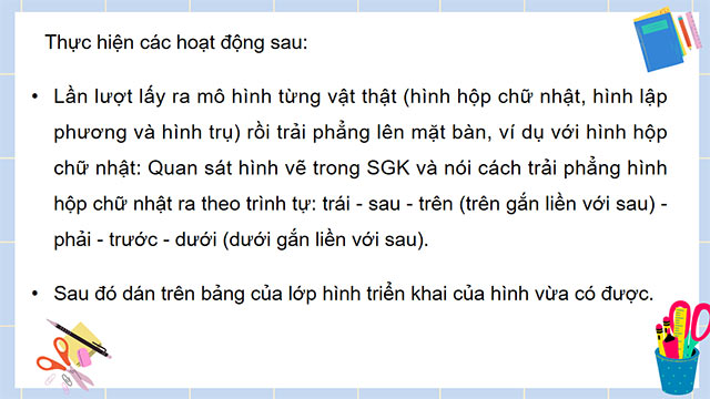 PowerPoint Toán 5 Hình khai triển của hình hộp chữ nhật, hình lập phương, hình trụ