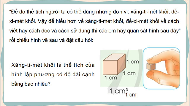 PowerPoint Toán 5 Xăng-ti-mét khối, Đề-xi-mét khối