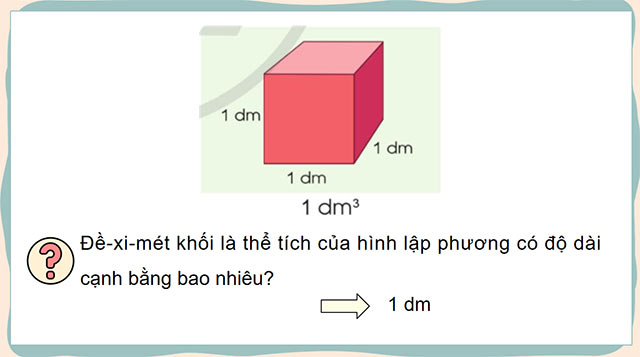 PowerPoint Toán 5 Xăng-ti-mét khối, Đề-xi-mét khối