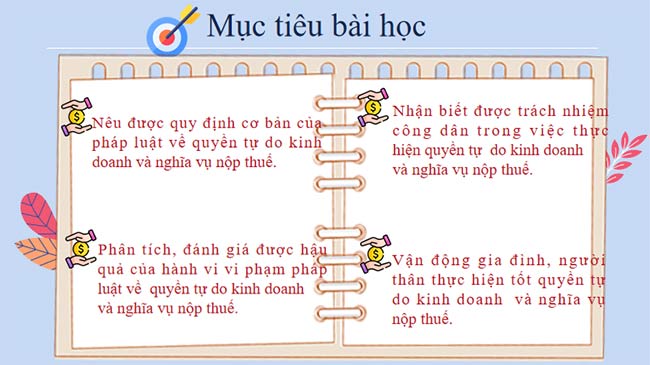 Giáo án Quyền tự do kinh doanh và nghĩa vụ nộp thuế 