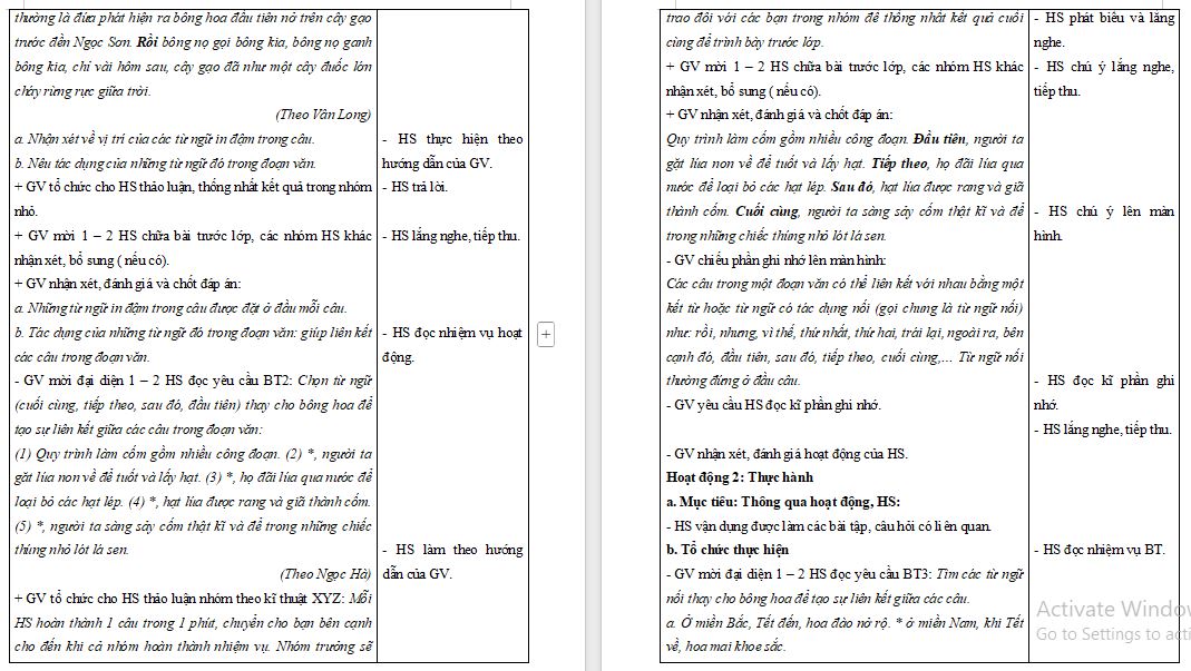 Luyện từ và câu: Liên kết câu bằng từ ngữ nối