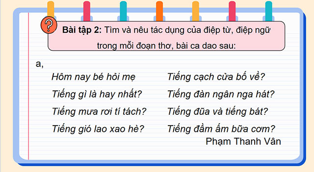 PowerPoint Tiếng Việt 5 Biện pháp điệp từ, điệp ngữ