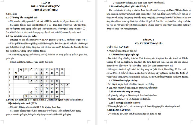 Giáo án Tiếng Việt 5 Vua Lý Thái Tông