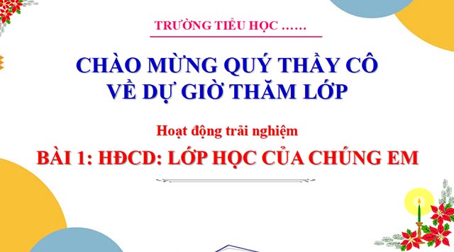 Giáo án PowerPoint Hoạt động trải nghiệm 3