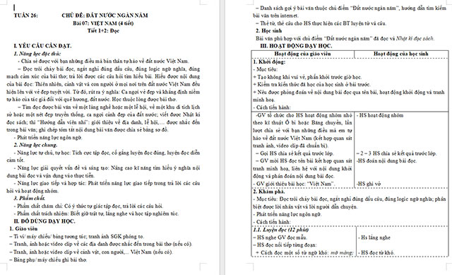 Giáo án Tiếng Việt 5 Việt Nam