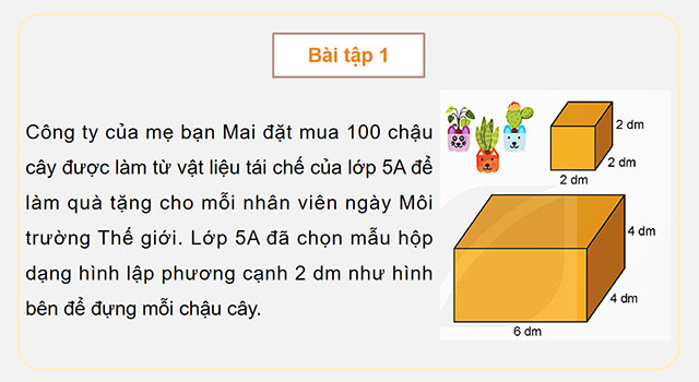 PowerPoint Toán 5 Thực hành tính toán và ước lượng thể tích một số hình khối