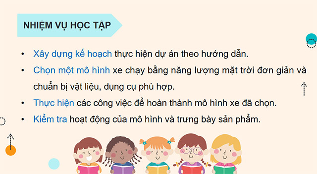 PowerPoint Công nghệ 5 Dự án: Em làm mô hình xe chạy bằng năng lượng mặt trời