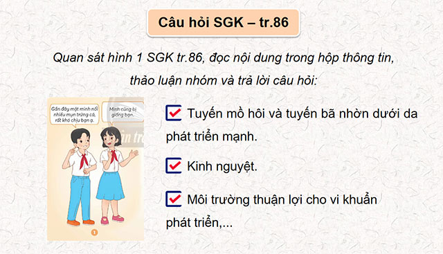 PowerPoint Khoa học 5 Chăm sóc sức khoẻ tuổi dậy thì