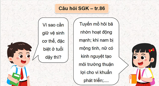 PowerPoint Khoa học 5 Chăm sóc sức khoẻ tuổi dậy thì