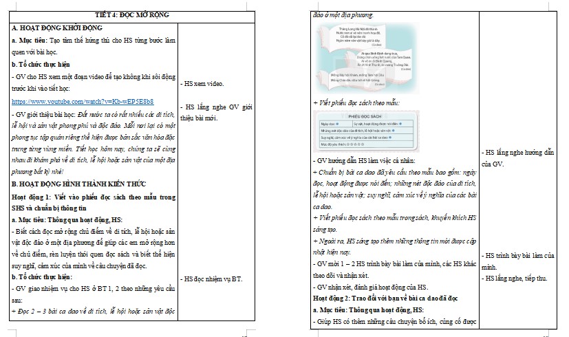 Giáo án Tiếng Việt 5 Đọc mở rộng