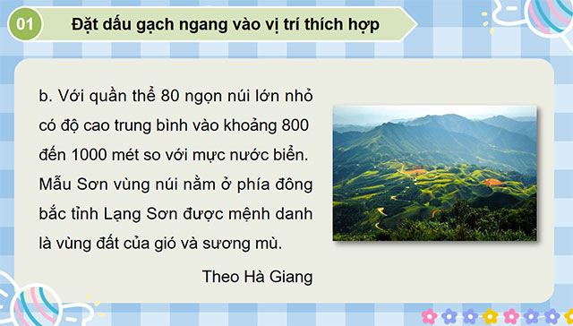 PowerPoint Tiếng Việt 5 Luyện tập về dấu gạch ngang