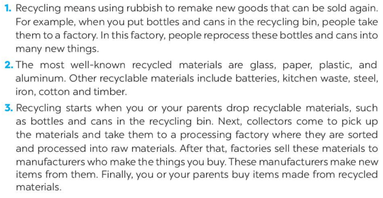 Giải SBT tiếng Anh lớp 6 Unit 11 Our Greener World