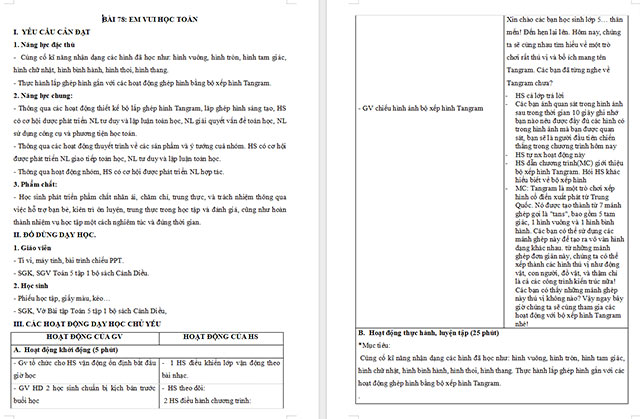 Giáo án Toán 5 Em vui học Toán