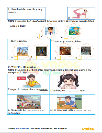 Đề thi học kì 2 lớp 4 môn Tiếng Anh Global Success